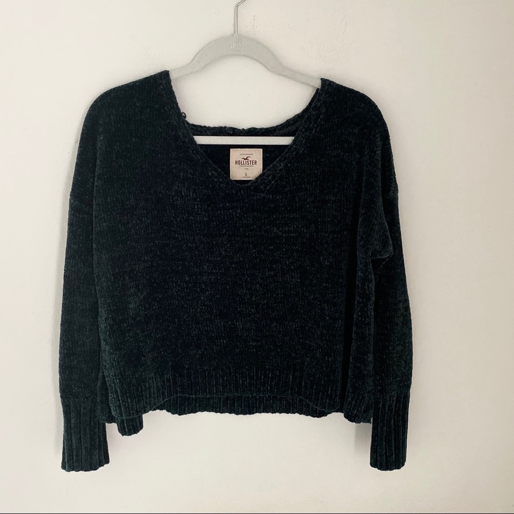 Hollister Green Chenille Sweater